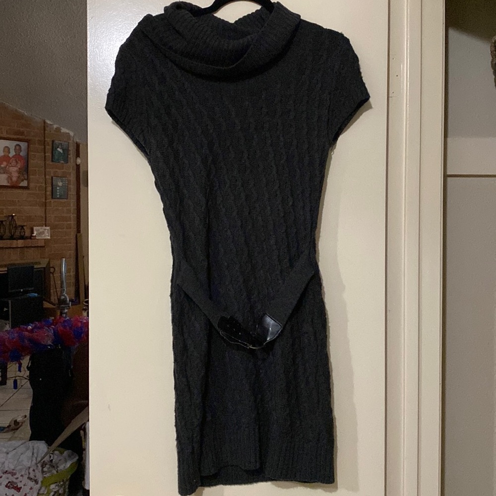 L Cowl Neck Sweater Dress